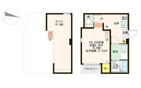 塚本駅 徒歩9分 1階の物件間取画像